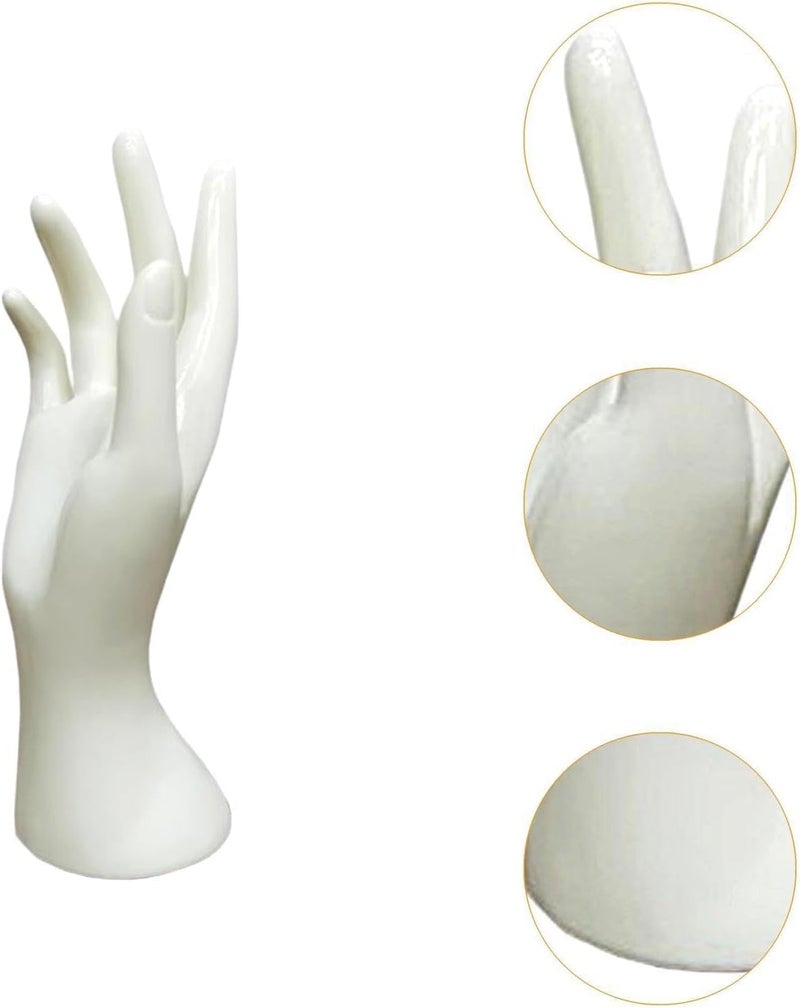 Joylern Women Mannequin Hand Female Mannequin Hand Model Jewelry Display Holder for Home Organizer Holder Decoration - White - Image 2